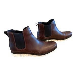 Cole Haan Men's Brown Leather Chelsea Boots zerogrand